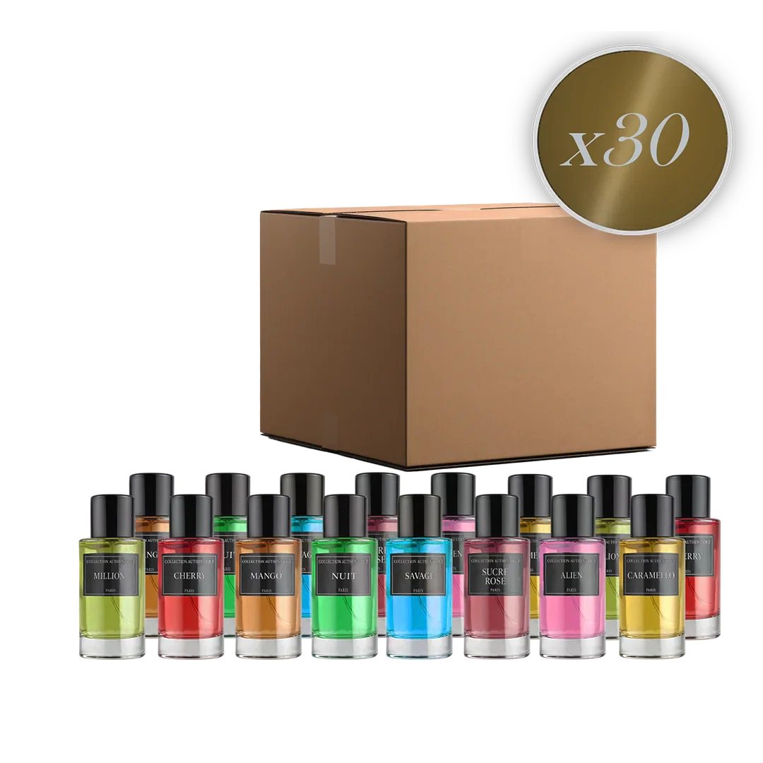 LOT DE 30 PARFUMS COLLECTION PRIVÉE - ÉDITION LA DORÉE / ÉLIXIR