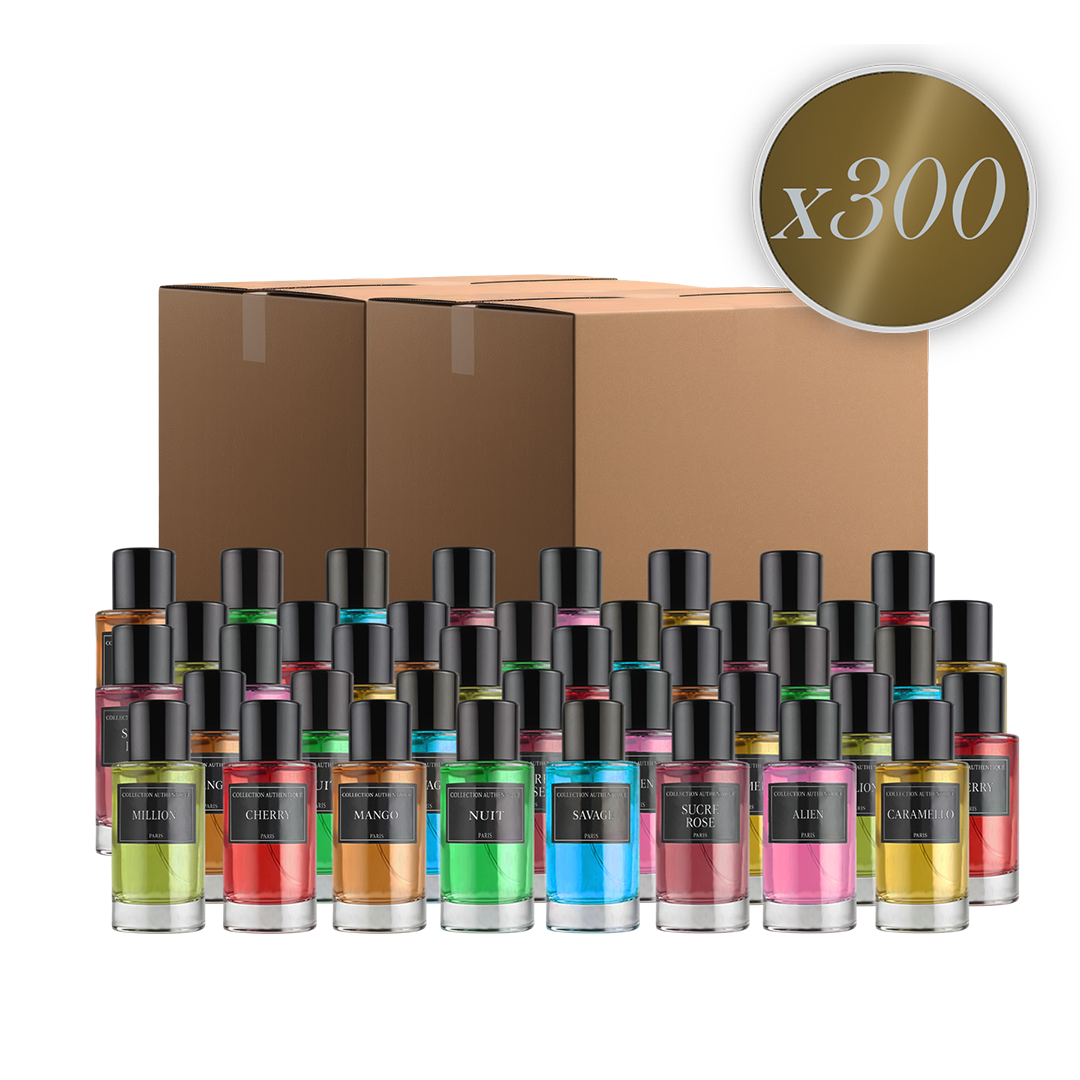 LOT DE 300 PARFUMS COLLECTION PRIVÉE - ÉDITION LA DORÉE / ÉLIXIR