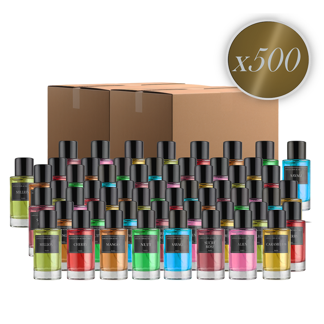 LOT DE 500 PARFUMS COLLECTION PRIVEE - EDITION LA DOREE / ÉLIXIR