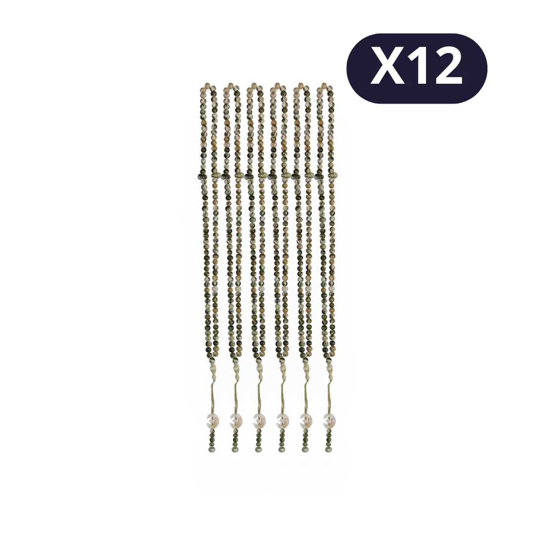 Lot de 12 Chapelets en perles