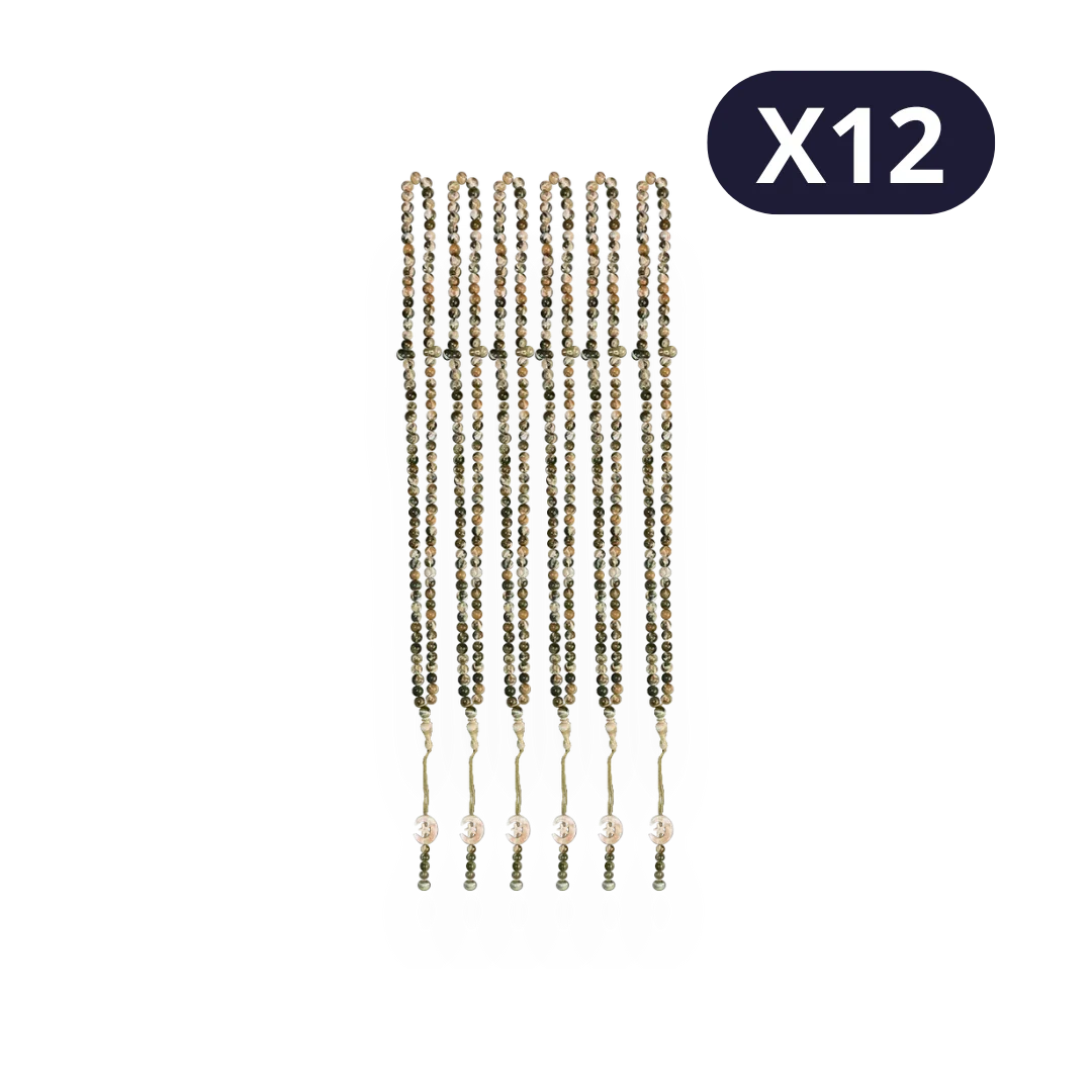 Lot de 12 Chapelets en perles