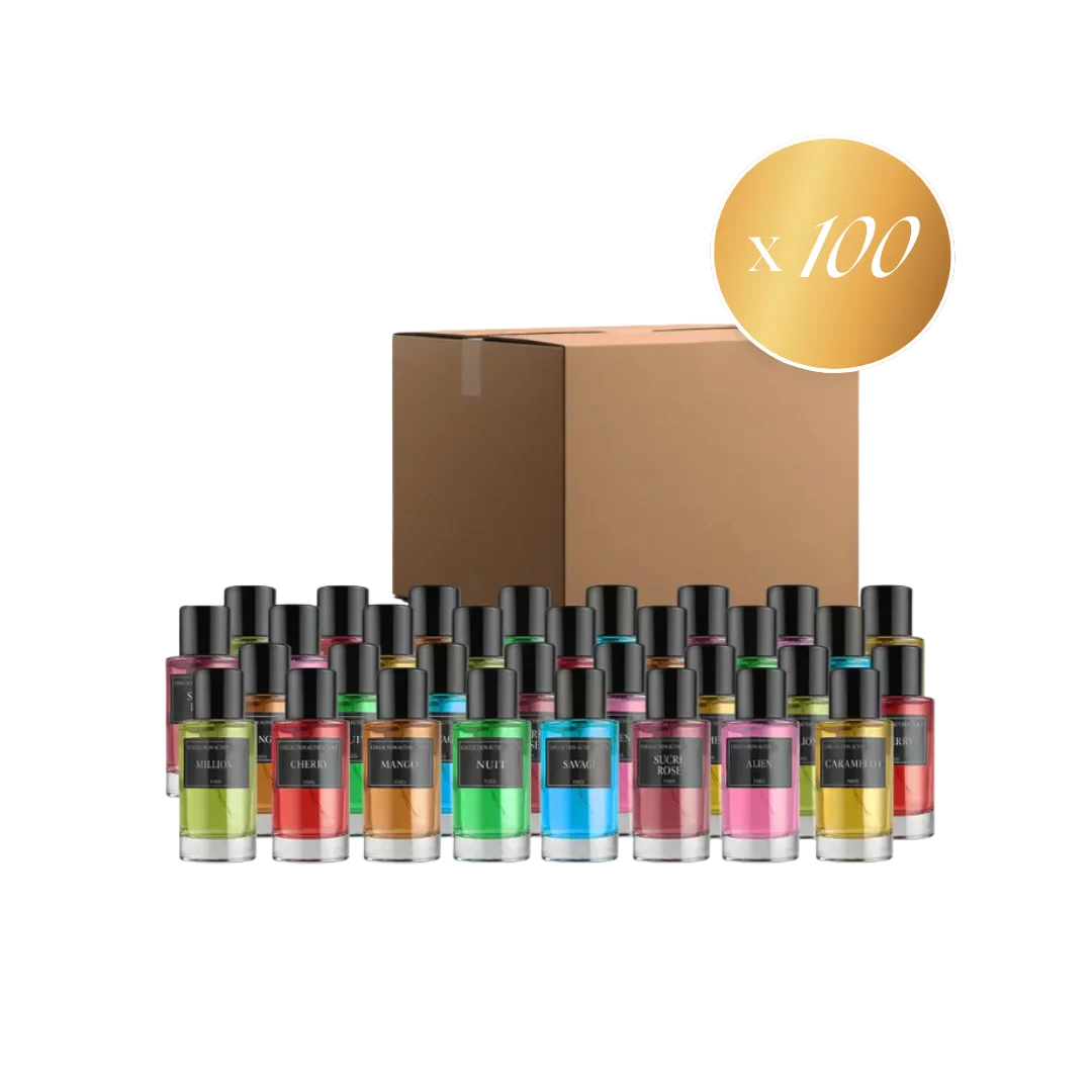 LOT DE 100 PARFUMS COLLECTION PRIVÉE - EDITION GOLD PRESTIGE