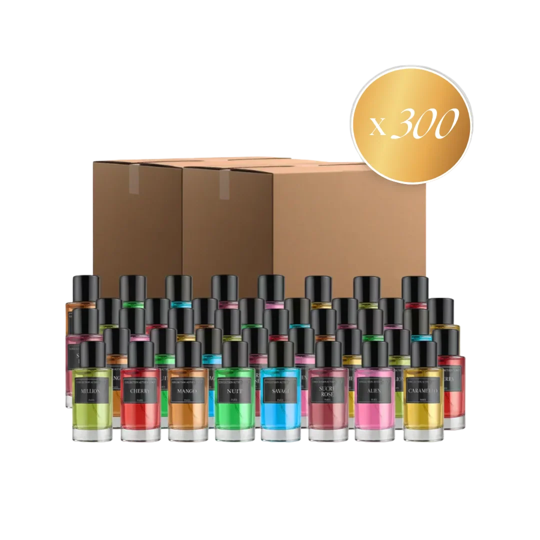 LOT DE 300 PARFUMS COLLECTION PRIVÉE - EDITION GOLD PRESTIGE