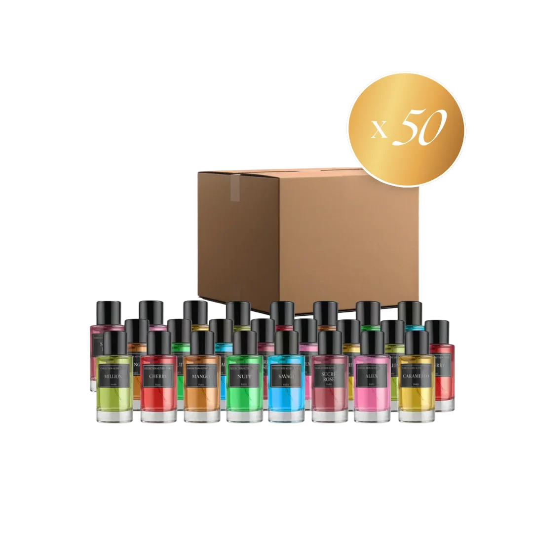 LOT DE 50 PARFUMS COLLECTION PRIVÉE - EDITION GOLD PRESTIGE